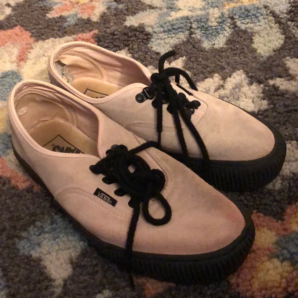 Pink platform vans
